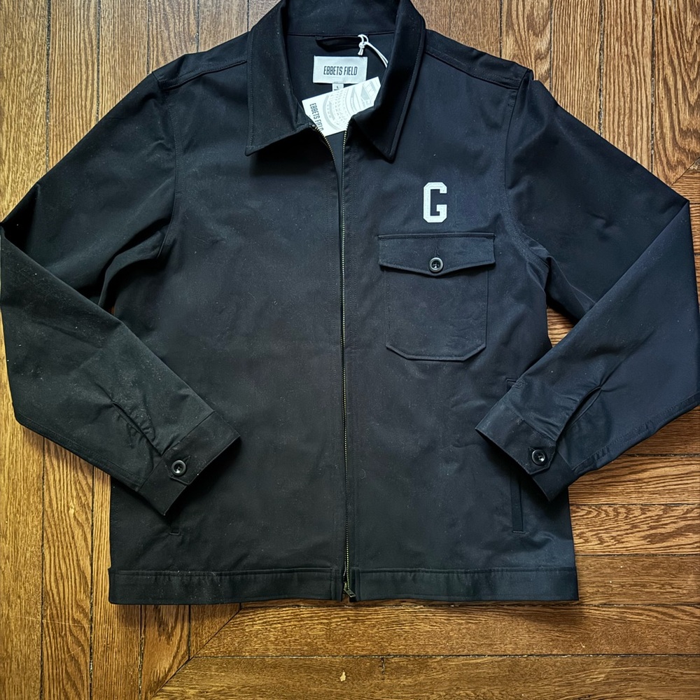 Ebbets Field Homestead Grays Light Black Jacket L NWT